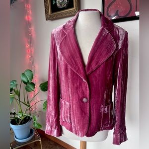 Dana Buchman Pink Velvet Blazer Size 12